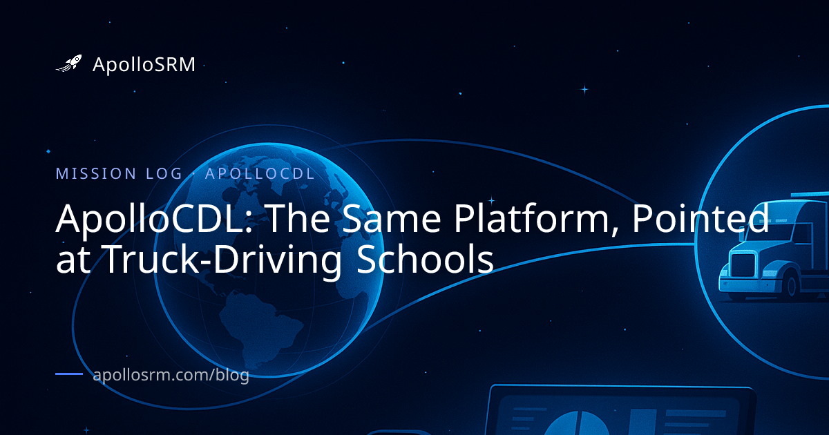 ApolloCDL: The Same Platform, Pointed at Truck-Driving Schools